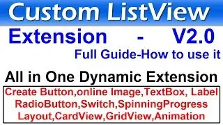 Kodular Dynamic Custom ListView Extension full tutorial | #kodular #extension