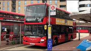 Last official day of London United operating Route 281 with Scania N230UD OmniCitys