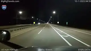 BigRigTravels LIVE | Rochelle to Chicago to Hoffman Estates, IL (12/1/22 4:17 AM)