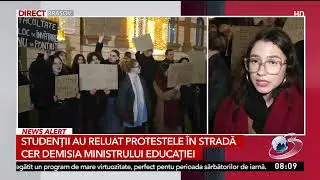 Studenții au reluat protestele &icirc;n stradă. Cer demisia Ministrului Educației