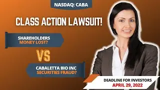 Cabaletta Stock News (#CABA) CABA Stock News 📉 SHAREHOLDERS In Cabaletta Bio Securities Class Action