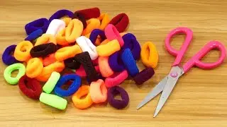 DIY Hair rubber bands craft idea DIY art and craft  DIY HOME DECO