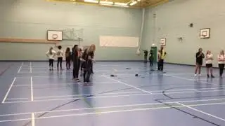 Clip of Netball workshop with Manchester Thunder