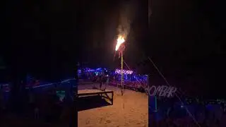Maya Bay Fire Show 🔥 Phi Phi Island Night | Loh Dalum Beach LIVE (41 Minutes