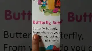 Poem.Butterfly, Butterfly.English poem#shortvideo#education#childeducation#childlearning#viralshort