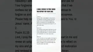 3 Bible Verses to Pray When You Repent for Your Sins #godisgood #christianprayer #biblestudy #bible
