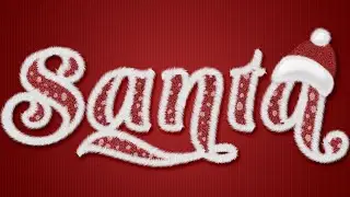 Christmas Photoshop Text Effect: Furry Santa Text