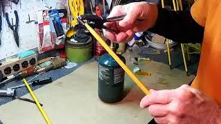 Installing glue on points on wood arrows