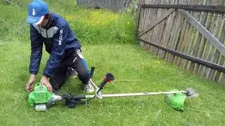 Motocoasa SILEN GF0006  ÎN 4 T   La cosit  de Trifoi..Cu cuțitul  + pornire după o luna de zile.