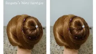 Fancy Bun Hairstyle &bull; Sangeeta's World - Hairstyles