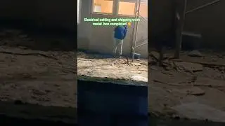 cutting &  chipping  I  metal  box  fixing work  #shorts  neyaz electrical tips
