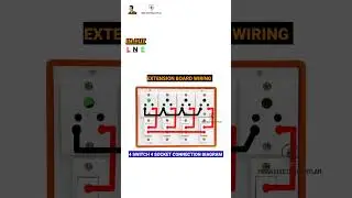 4 Switch 4 Socket Connection Diagram #extensionboardwiring #shorts #viral