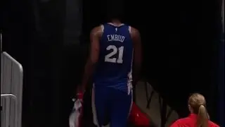 Joel Embiid INJURY vs Wizards 😬