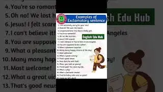 Example of Exclamatory Sentence #englishgrammar @eliteeduhub