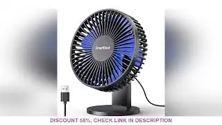 SmartDevil Small Desk Fan Ventilador USB com forte fluxo de ar 4 Velocidades Port&aacute;til Desktop Table