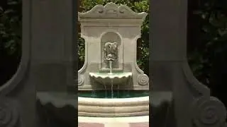 Marble Wall Fountain with Carved Fish&mdash;A Serene Flow from Mouth to Basin to Pool, Pure Garden Poetry