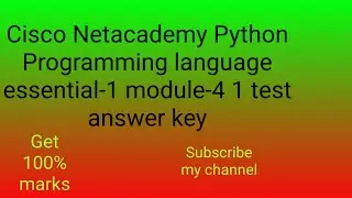 Python programming language essential-1 module-1 test answer key