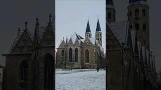 Snow in Braunschweig Altstadtmarkt #viral #shorts