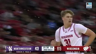 Nolan Winter Dunks on Northwestern | Wisconsin Men's Basketball