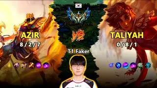 T1 Faker | Azir MID vs Taliyah | Patch 26.1 | 2026-01-20 | LoL Replay