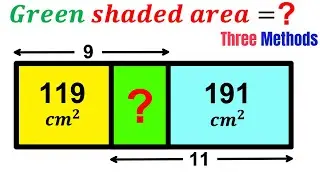 Can you find area of the Green shaded rectangle? | (3 Methods) | #math #maths | #geometry