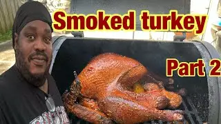 Part two of smoking turkey on the grill join us live ￼￼