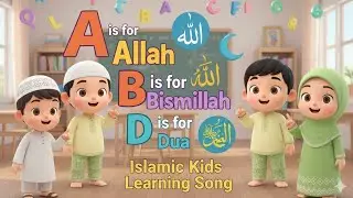 🌙 A is for Allah | Islamic ABC for Kids | Bismillah, Charity, Dua & Muhammad ﷺ | Muslim Cartoon 