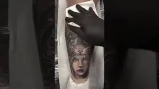 🐯 Awesome Lady Tiger Head Tattoo By Lewis_perry #tattuba #shorts #tattooartist #tattoo #tiger #ink