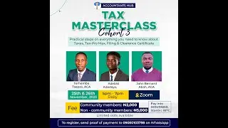 How to File VAT, WHT and CIT on TaxPro- Max & LIRS e-Tax Portal - DAY 2   COHORT 3 TAX MASTERCLASS.
