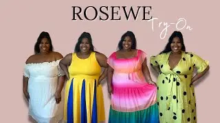 Rosewe Plus Size Dresses For Summer | Try-On Haul + Review | Plus Size Fashion