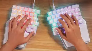 I used this INSANE split keyboard