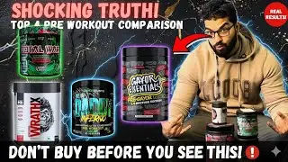 Top 4 pre workout comparison !!! Gayor essentials vs blackbeast vs total war vs wrathx 