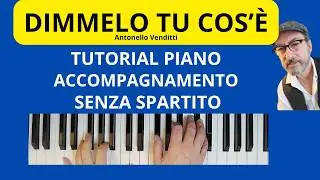 DIMMELO TU COS'E di Antonello Venditti tutorial accompagnamento per pianoforte