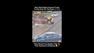 Chain Reaction Chaos: Car Rear-Ends Truck, Triggering Multi-Car Collision #Shorts
