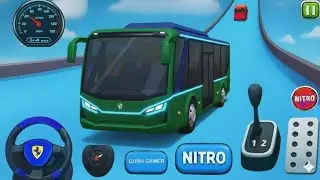 Crazy Bus Mega Ramp Impossible Racing - Bus Stunts Racing - Bus Simulator 3D -Android Gameplay
