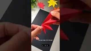 a black paper board with a red and yellow star 1 #shorts #papercraft #crafts