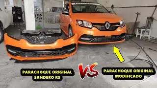 coloquei o para-choque dianteiro do Sandero RS no Logan