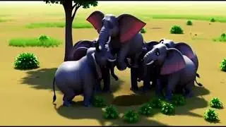 Funny Elephant and Bee Cartoon 🐘🐝 | Animal Story for Kids | WildTrail USA