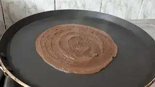 Chocolate wafer rolls without oven || Simple wafer rolls in dosa tawa