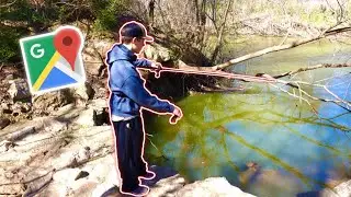 Discovering HIDDEN Urban Fishing SPOTS in Dallas Texas!!--(Google Maps)