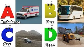 ABC Song Phonics, Transportation Song, ABC Song, Alphabet Educational Song A to Z for kids