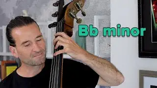 Bb minor one octave scales: natural, harmonic, melodic