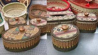 How to Craft Jewelry Basket with Rope and Foam Board #diy #diycrafts #handmade