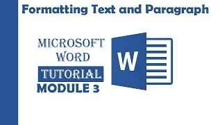 MICROSOFT WORD  -  MODULE 3