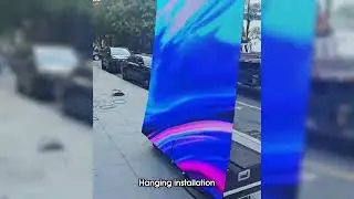 10m Ultra Long Folding LED Screen Structural Folding Test On Site
