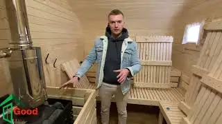 обзор баня бочка квадро овал 4 на 4 метра Гаврилов Ям ( Ярославль )