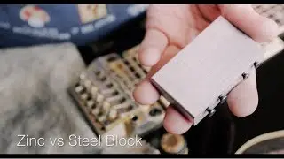 Ibanez DT555 - ProRock'r  Zinc vs Steel block Comparison