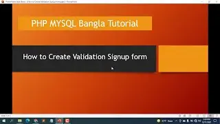 how to create signup  validation  form in php part 01