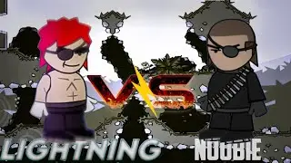 Lightning Vs Noobie | In Mini Militia Classic | Outpost Map 😈😈