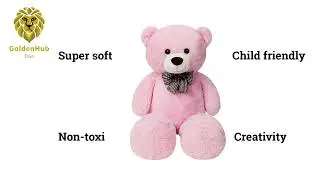 Goldenhub Toys Teddy Bear Pink Soft Toys #teddy #stuffed #gift #video